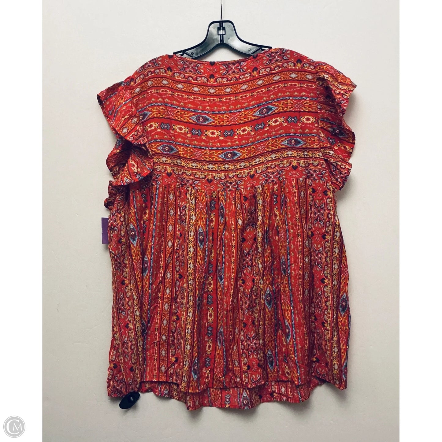 Top Short Sleeve By Savanna Jane In Red, Size: 3x