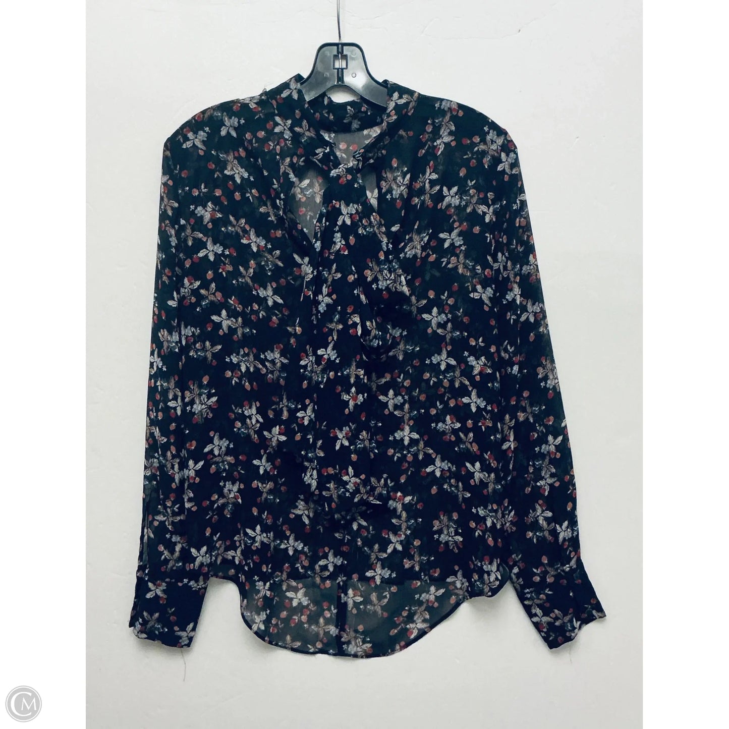 Top Long Sleeve Basic By Zara In Black, Size: M