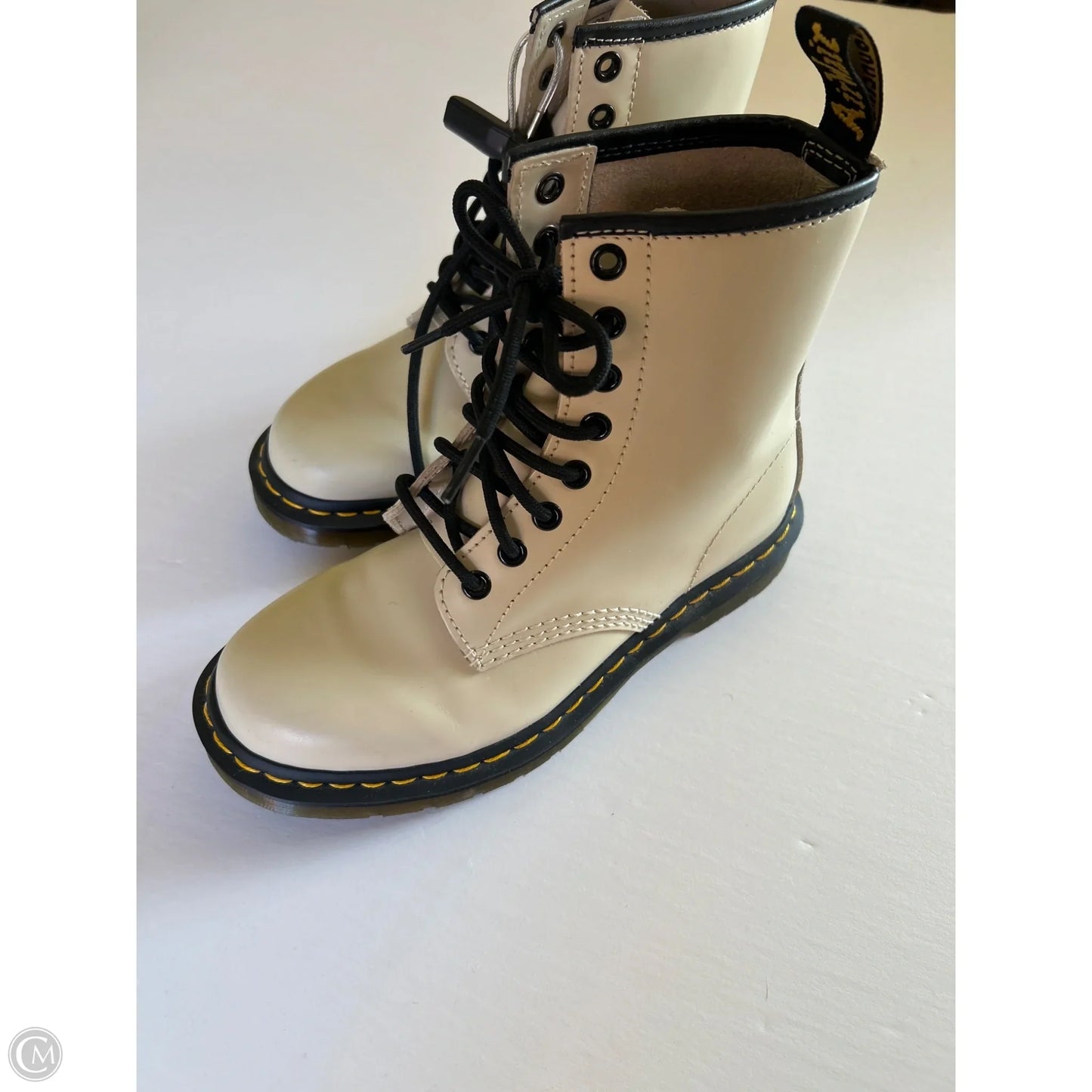 Boots Hiking By Dr Martens In Cream, Size: 6