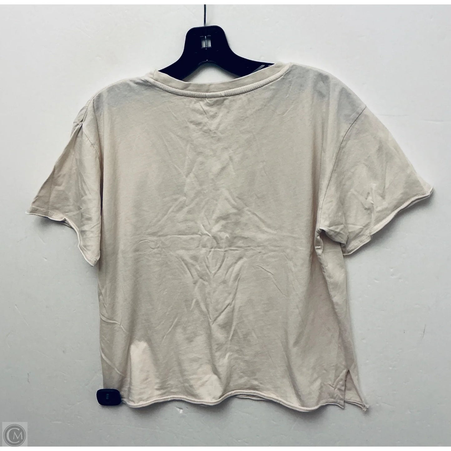 Top Short Sleeve Basic By Cme In Cream, Size: L