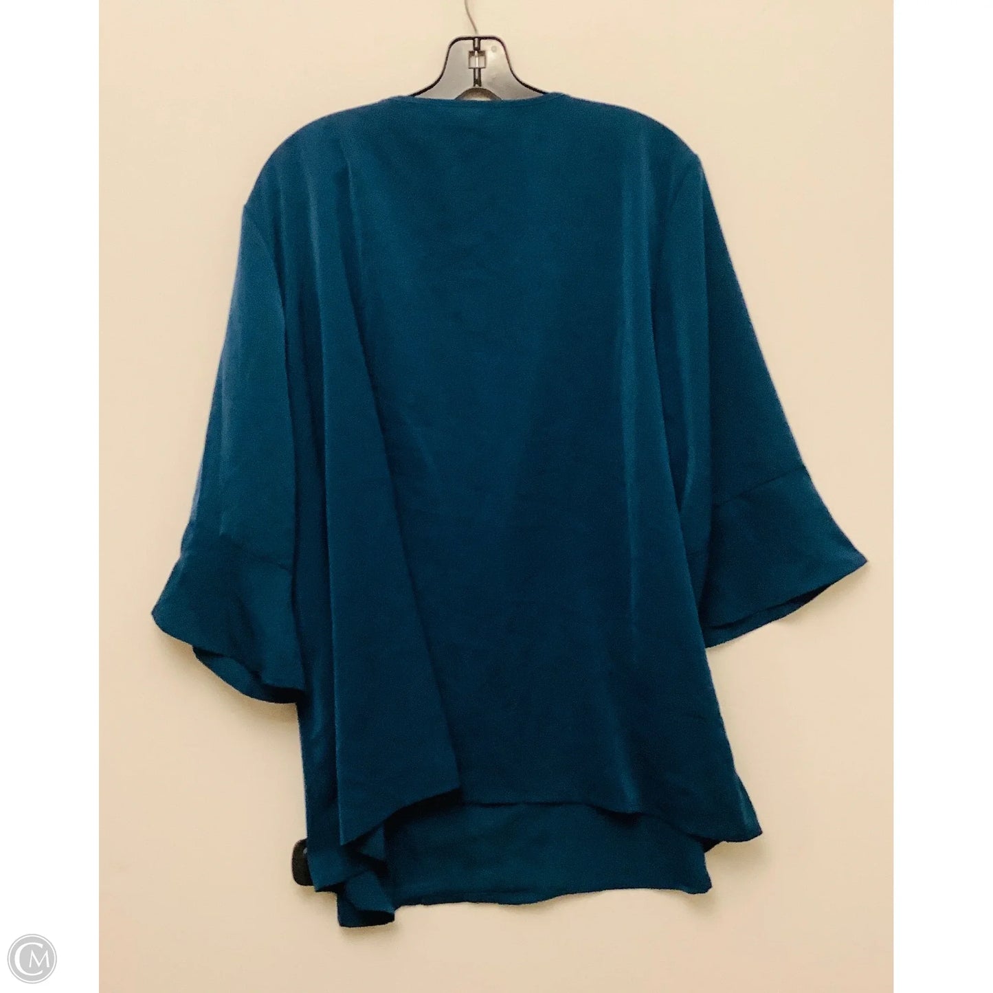 Top Long Sleeve By Cmc In Green, Size: 22