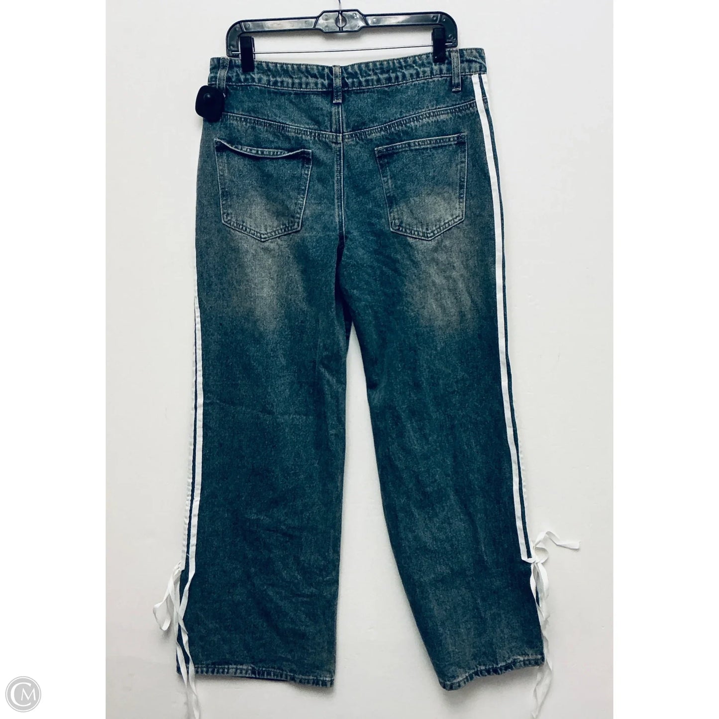 Jeans Wide Leg By Edikted In Blue Denim, Size: L