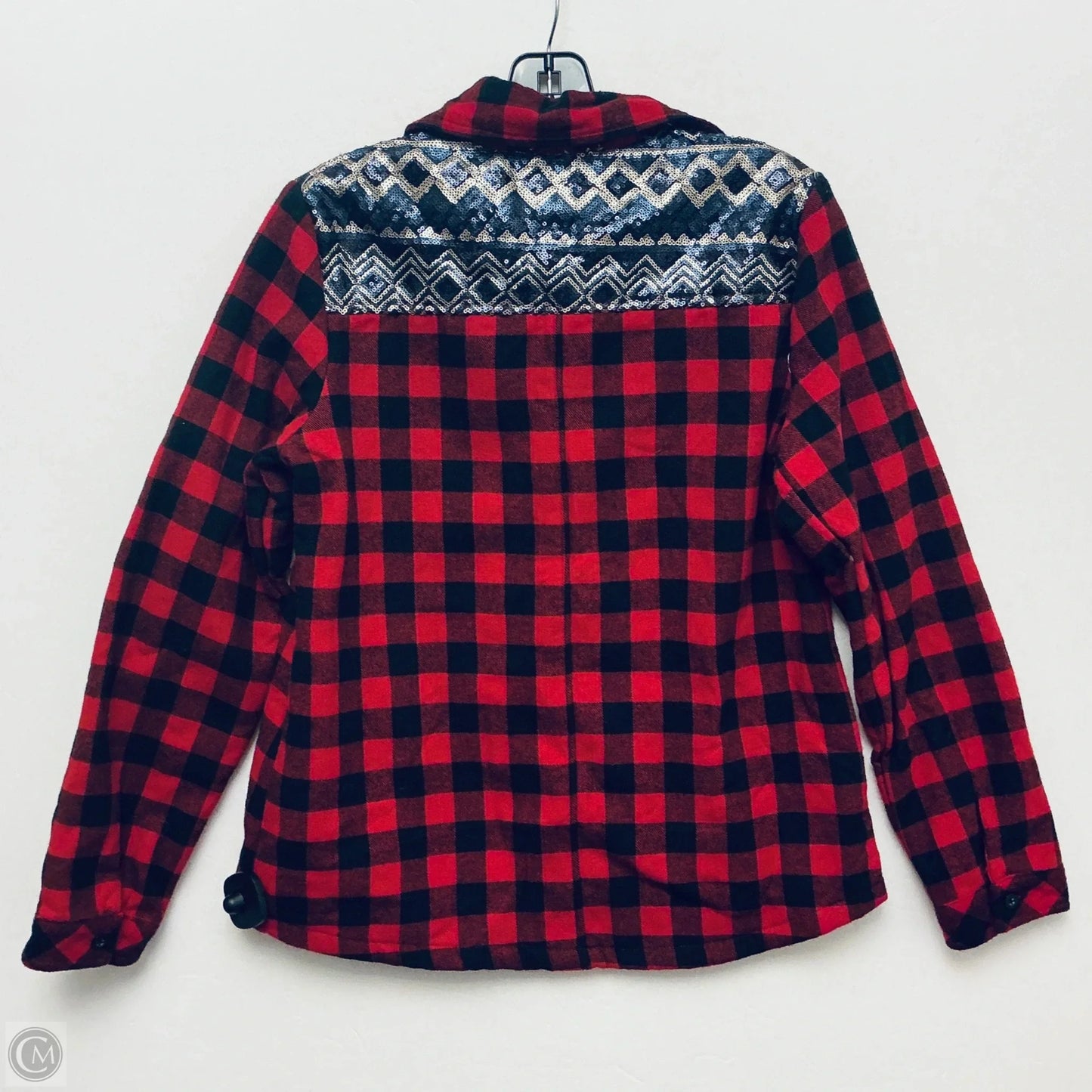 Jacket Shirt By Entro In Red, Size: S