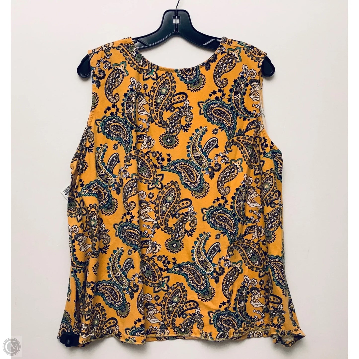 Top Short Sleeve By Jessica London In Yellow, Size: 2x