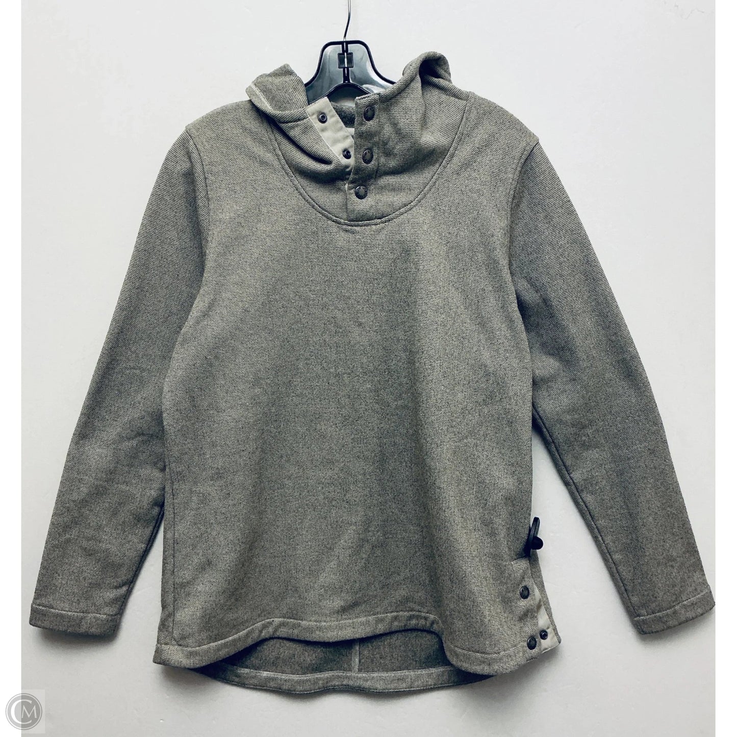 Athletic Sweatshirt Hoodie By The North Face In Grey, Size: L