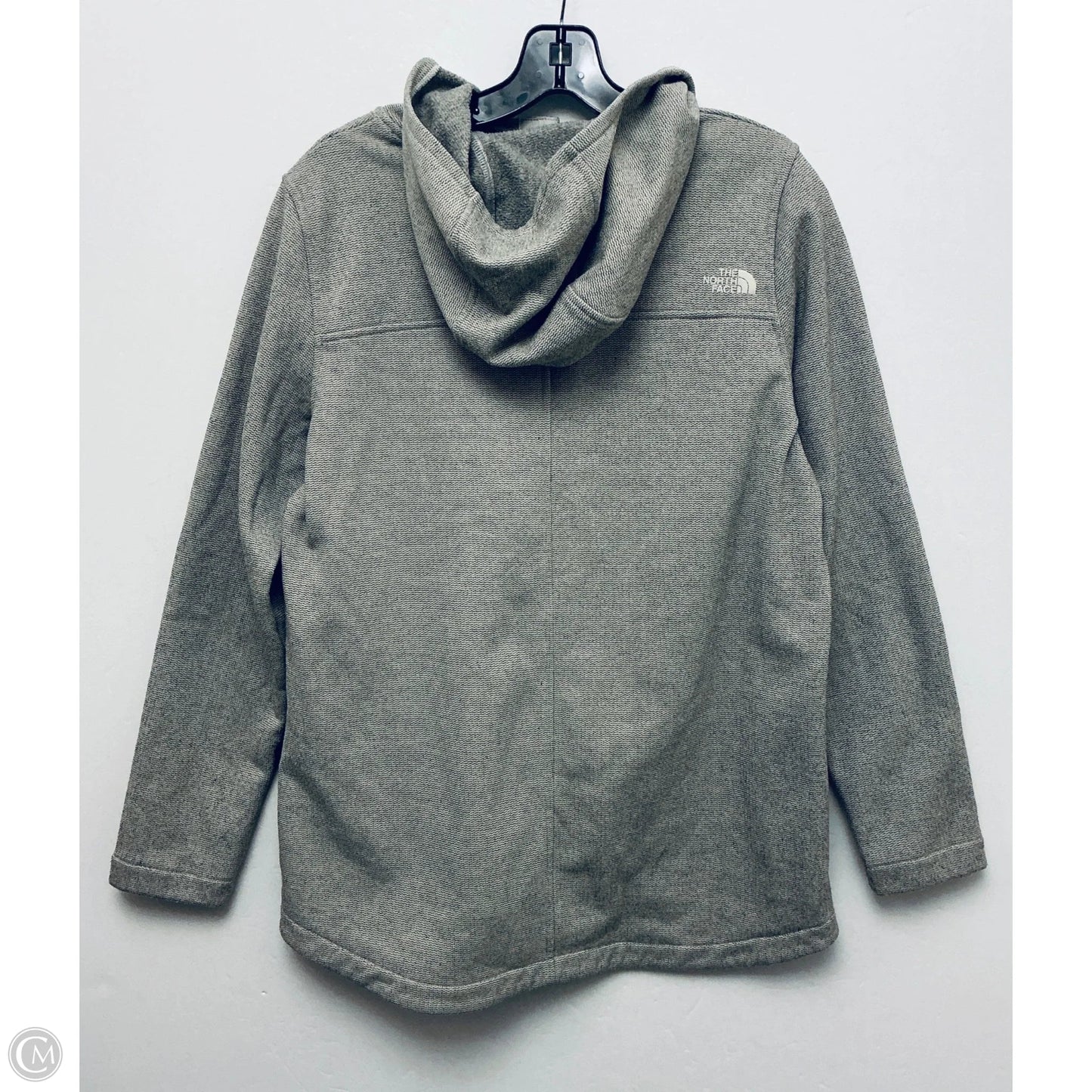 Athletic Sweatshirt Hoodie By The North Face In Grey, Size: L