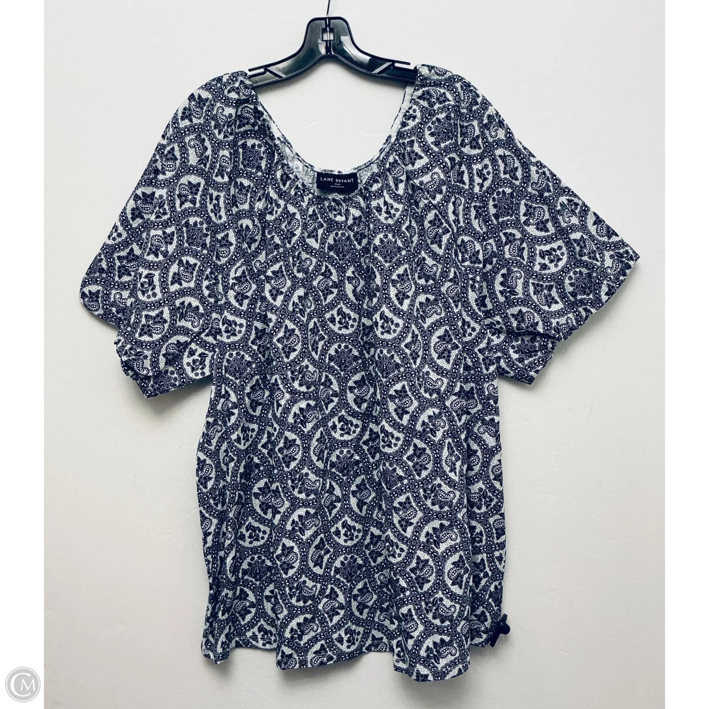 Top Short Sleeve By Lane Bryant In Black & White, Size: 4x
