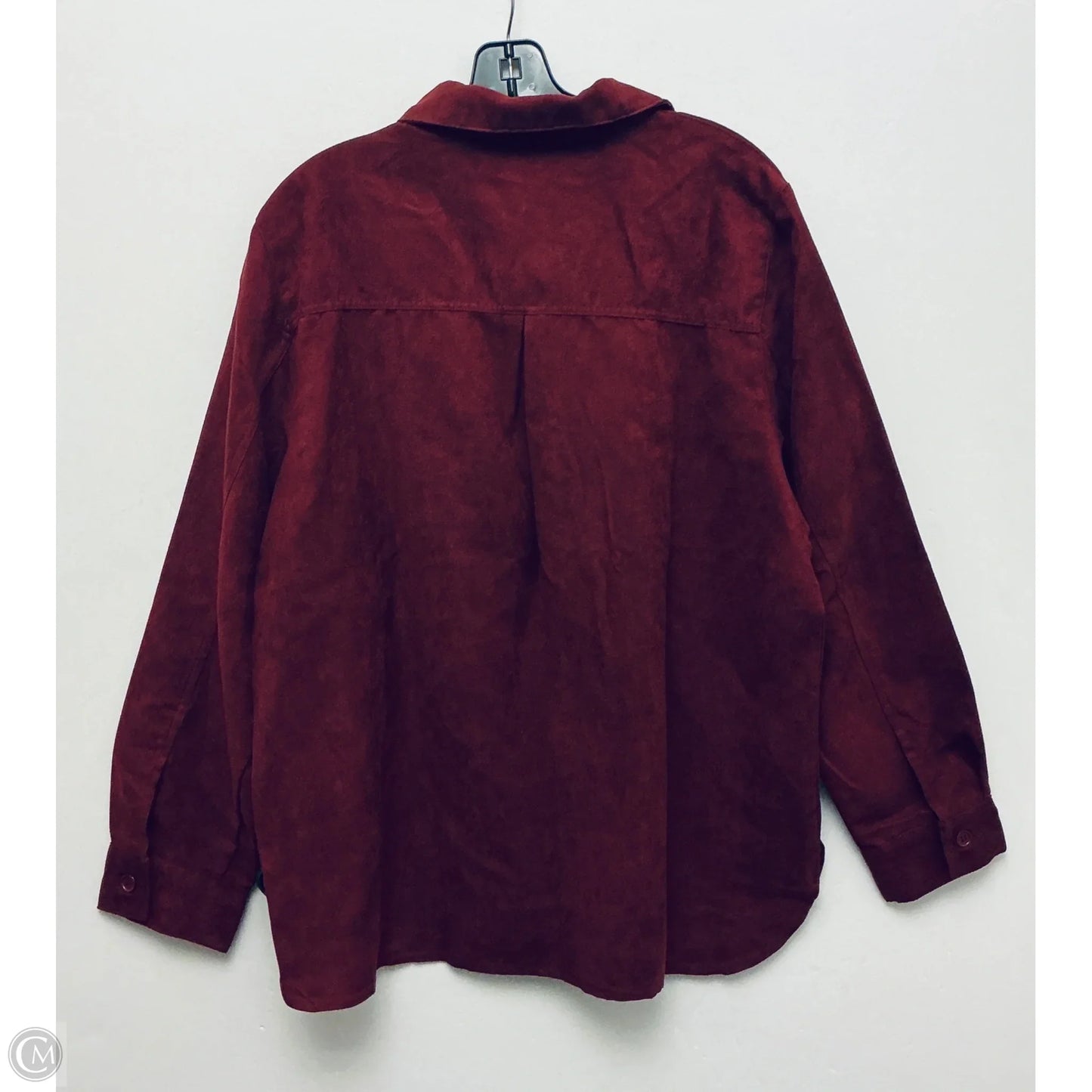 Top Long Sleeve By Clothes Mentor In Maroon, Size: Xl