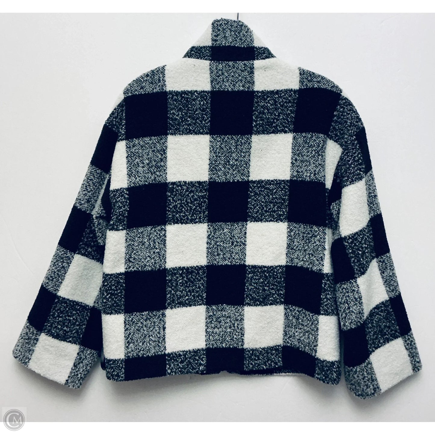 Jacket Fleece By Gap In Black & White, Size: Xs