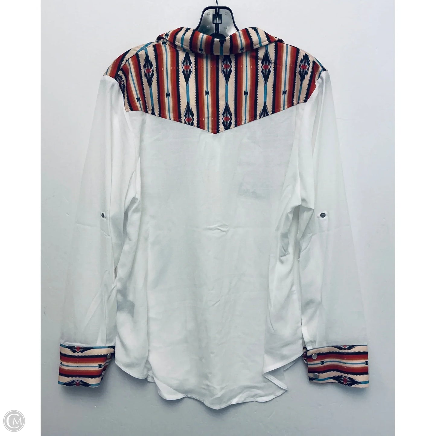 Top Long Sleeve By Lucky & Blessed In White, Size: L