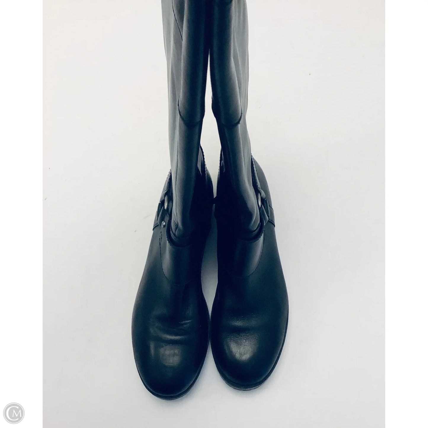 Boots Knee Heels By Lauren By Ralph Lauren In Black, Size: 9.5