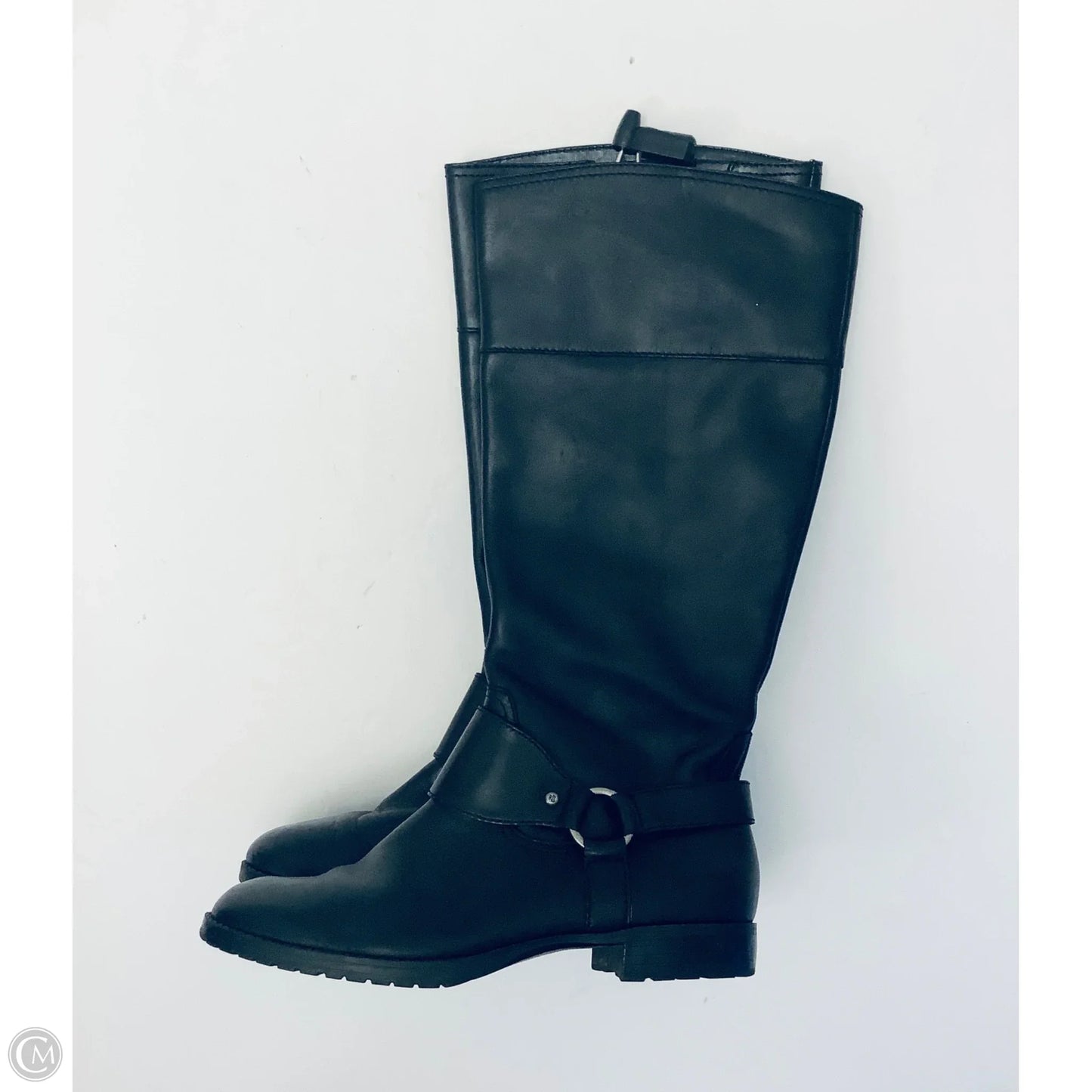 Boots Knee Heels By Lauren By Ralph Lauren In Black, Size: 9.5