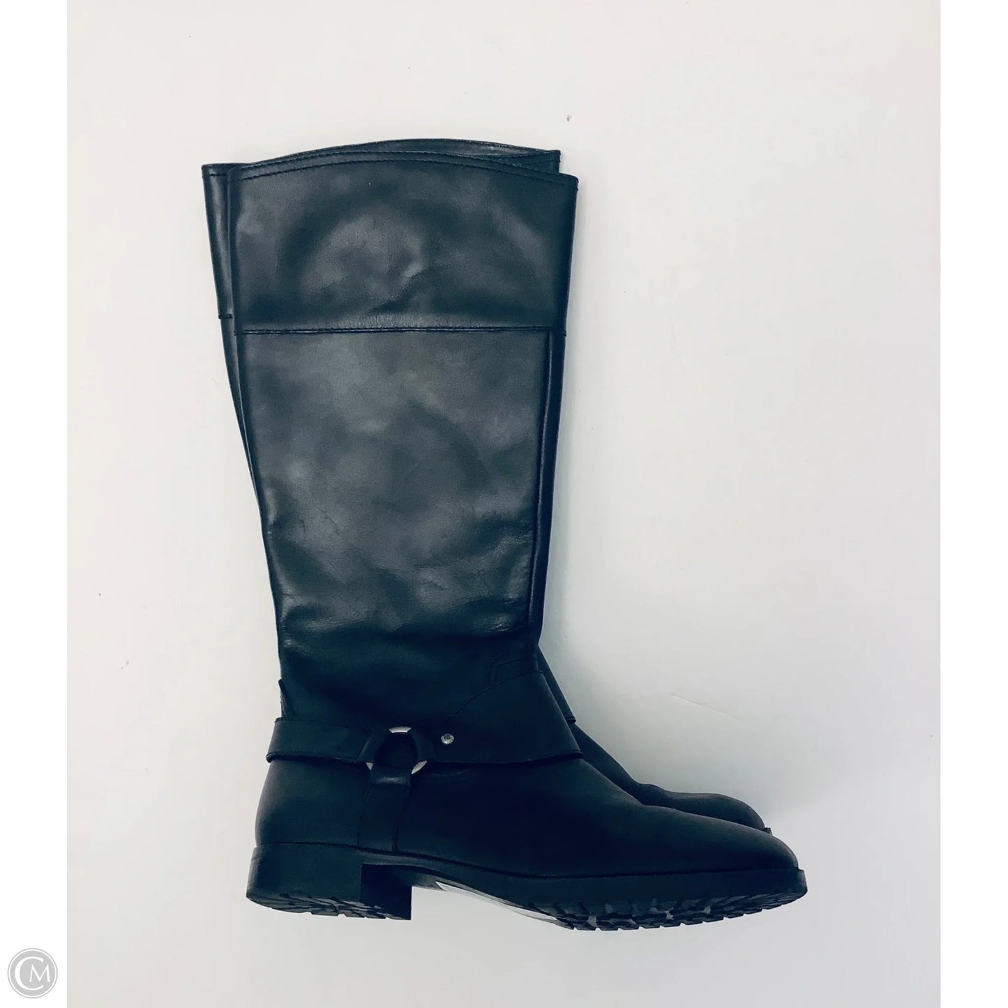Boots Knee Heels By Lauren By Ralph Lauren In Black, Size: 9.5