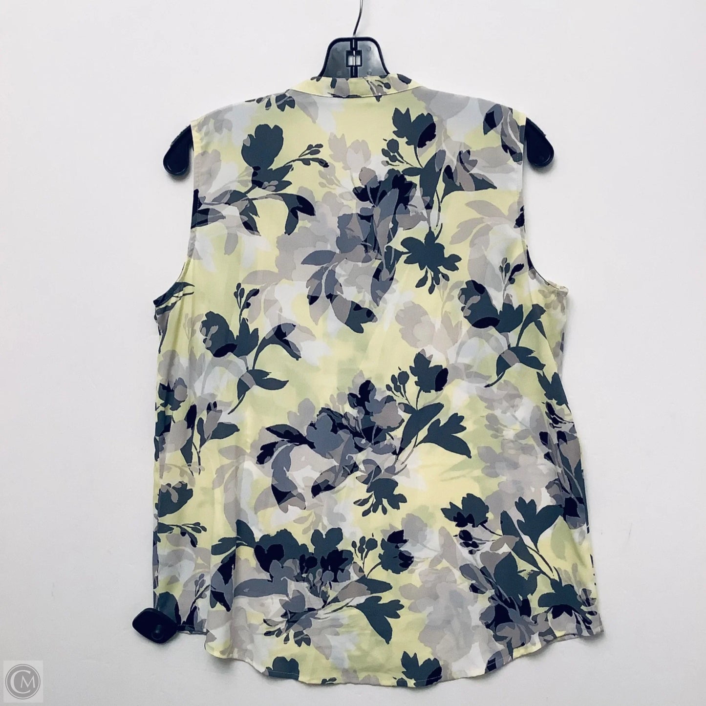 Top Sleeveless By Calvin Klein In Floral Print, Size: M