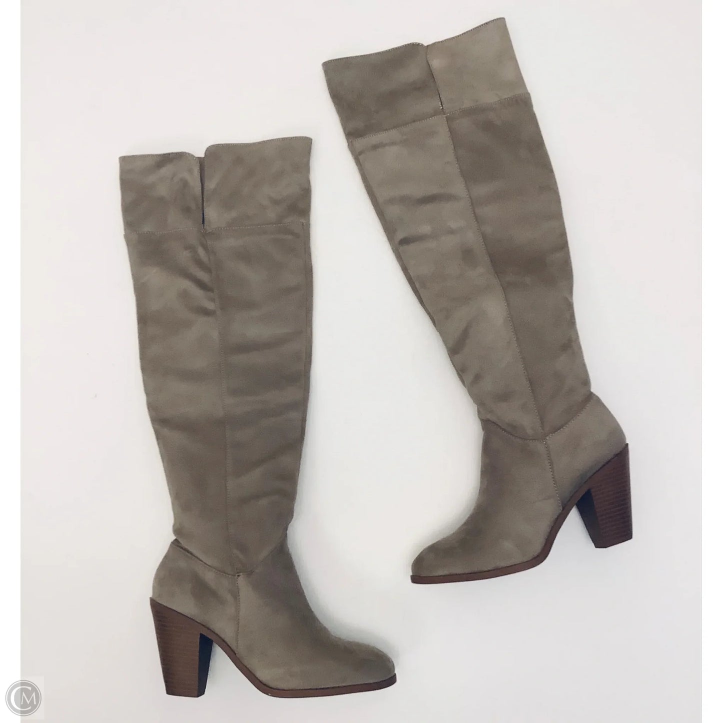Boots Knee Heels By Qupid In Tan, Size: 7