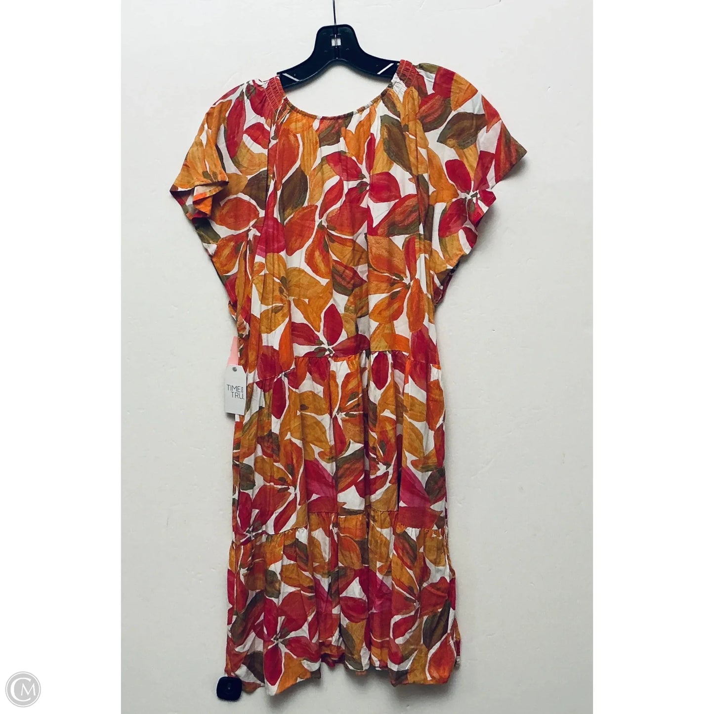 Dress Casual Short By Time And Tru In Floral Print, Size: L