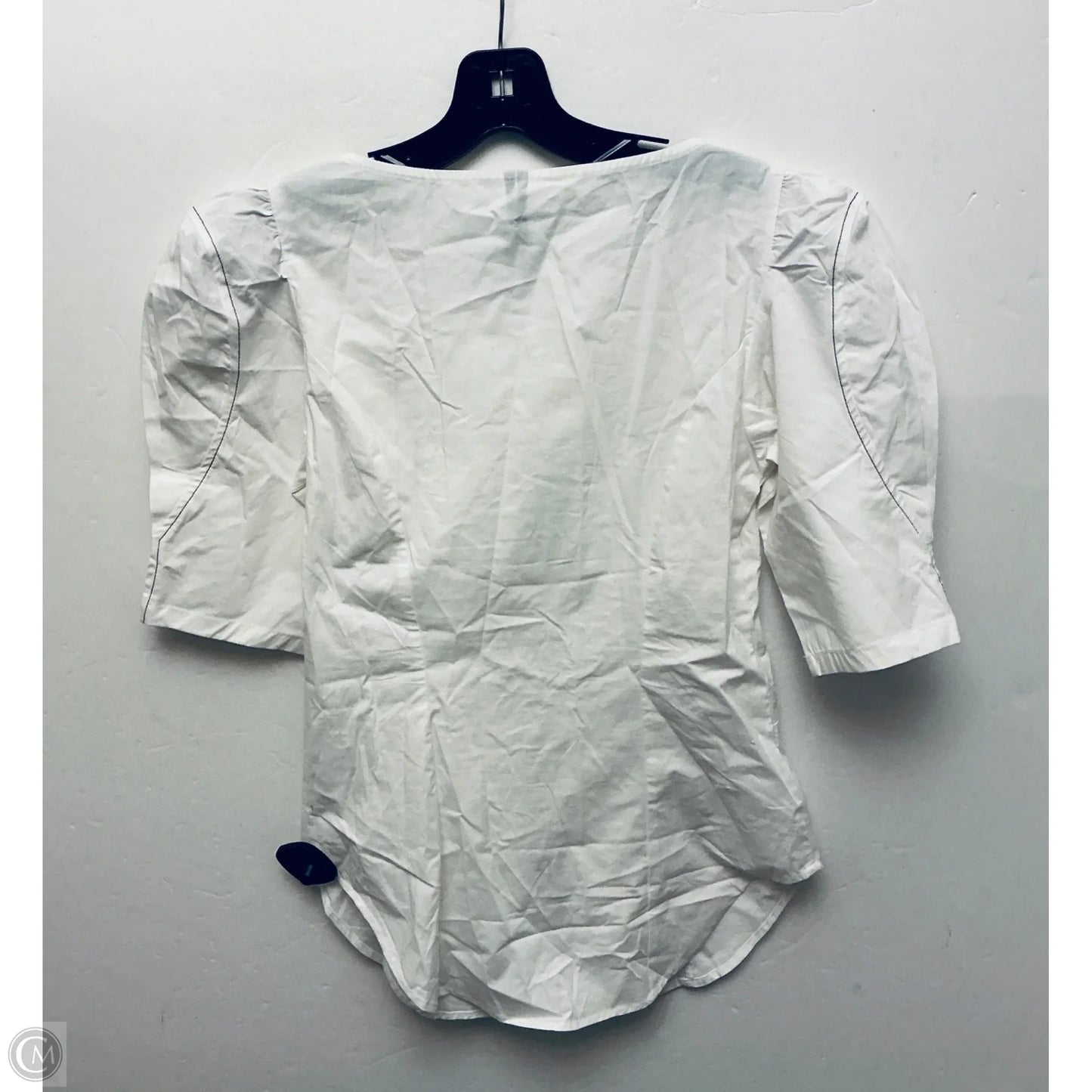 Top Short Sleeve By Anthropologie In White, Size: Xs