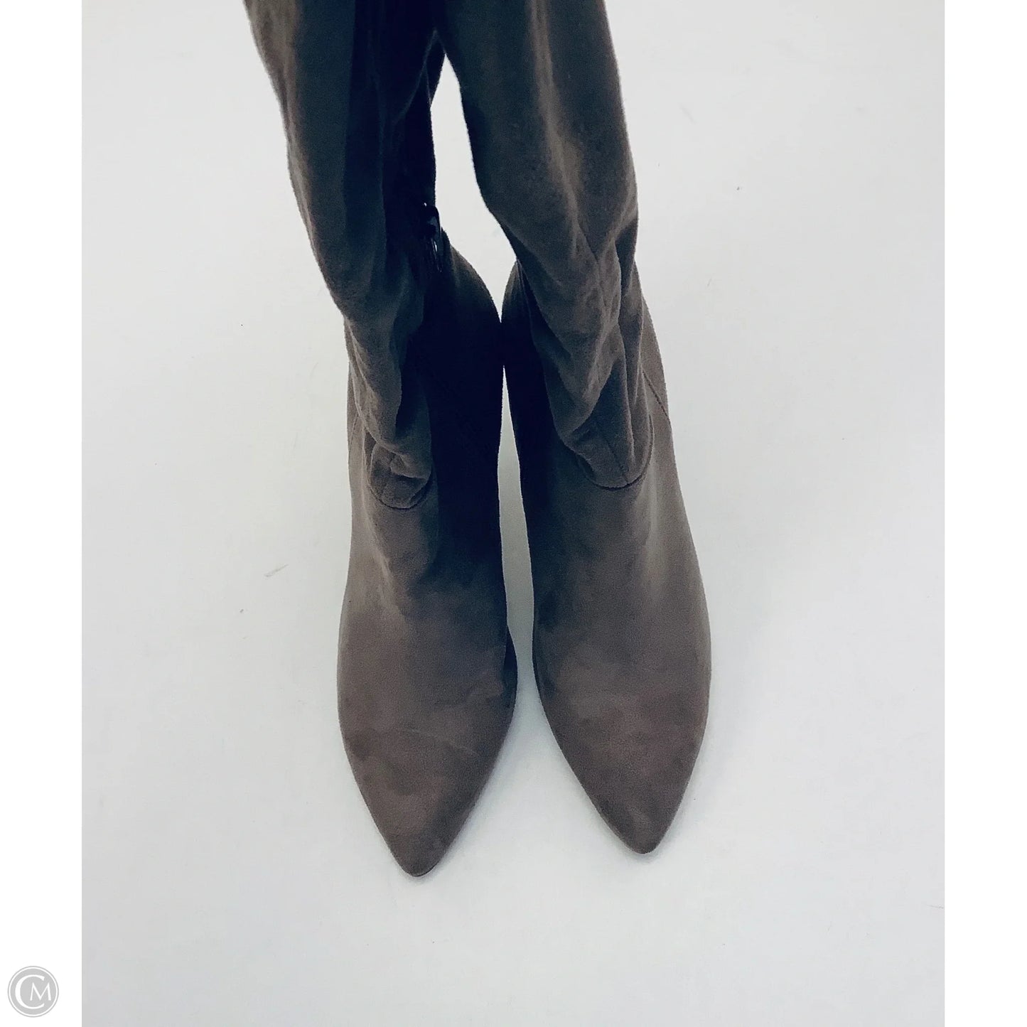 Boots Knee Heels By Charles By Charles David In Taupe, Size: 7.5
