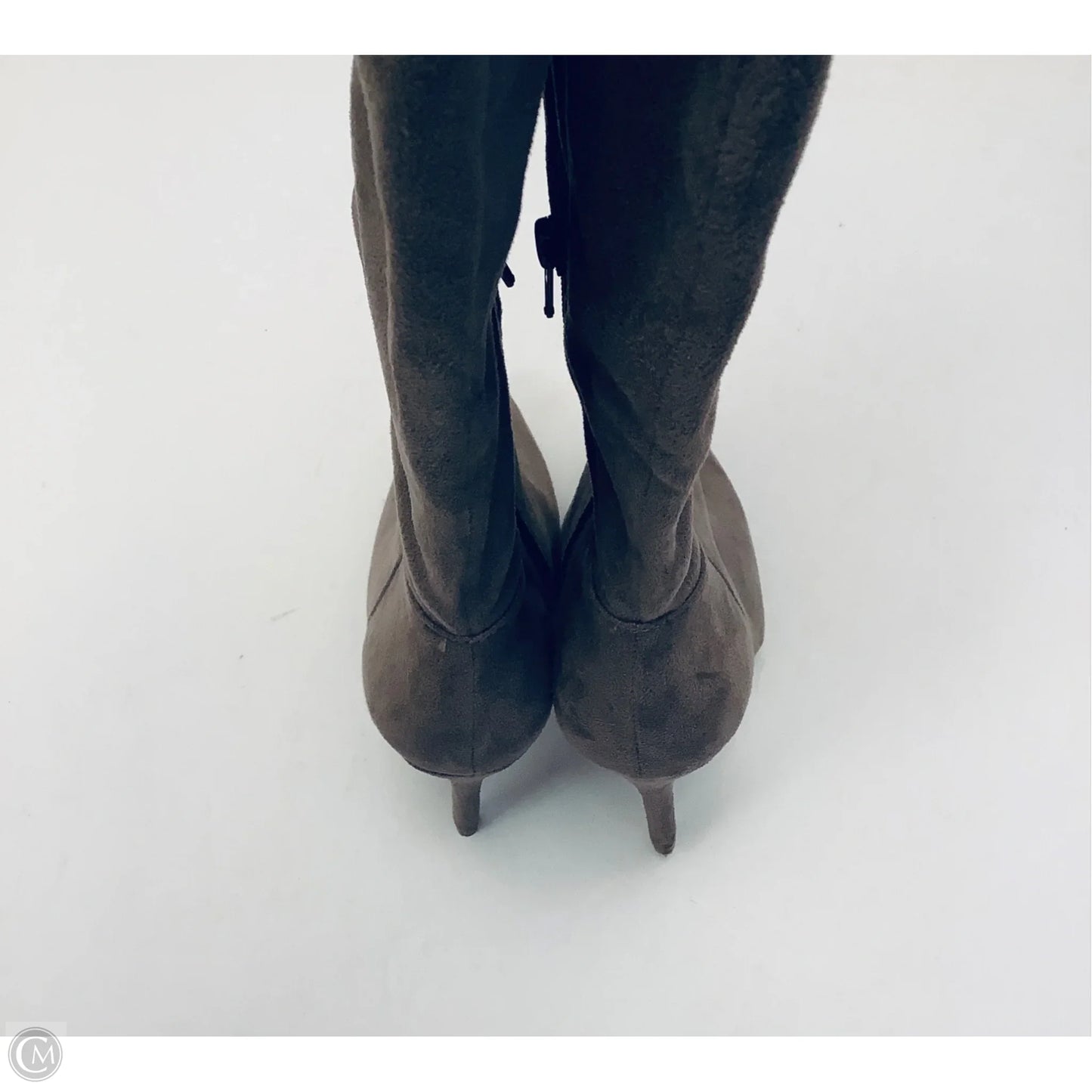 Boots Knee Heels By Charles By Charles David In Taupe, Size: 7.5
