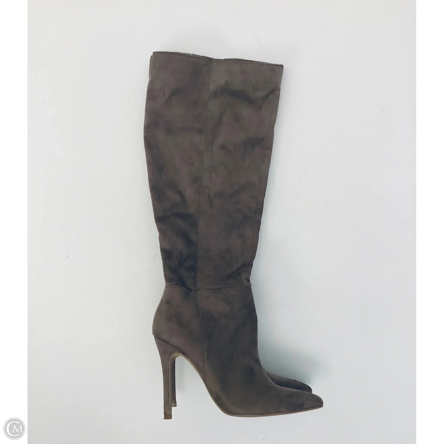 Boots Knee Heels By Charles By Charles David In Taupe, Size: 7.5