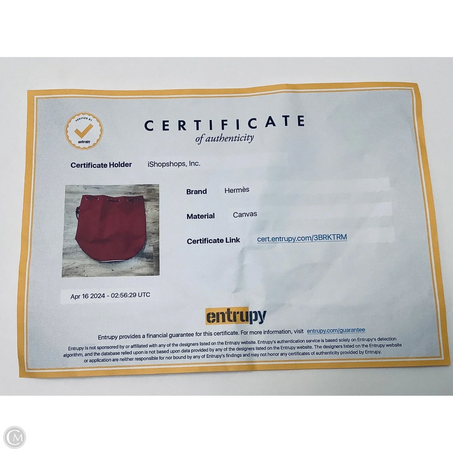 Backpack Luxury Designer By Hermes, Size: Large