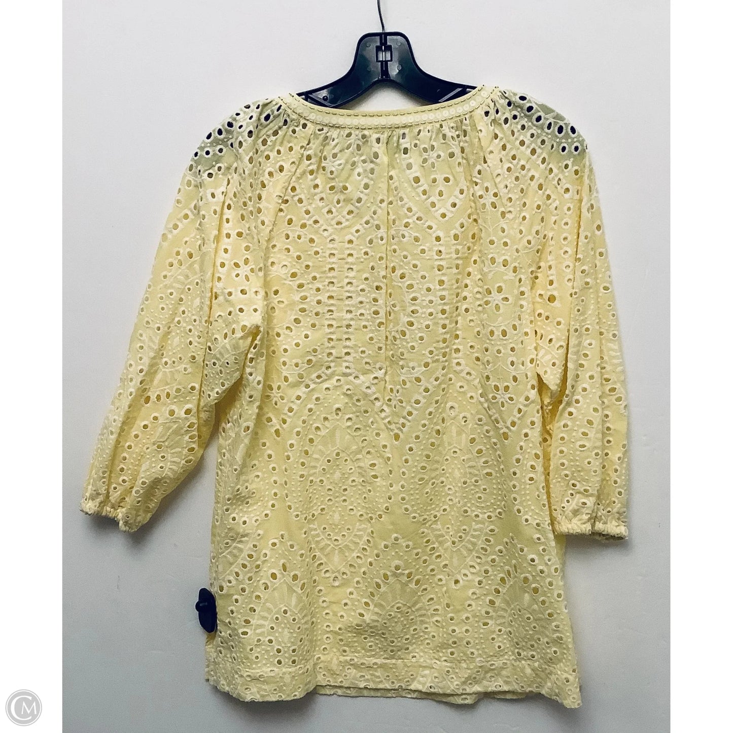 Top Long Sleeve By Chicos In Yellow, Size: S
