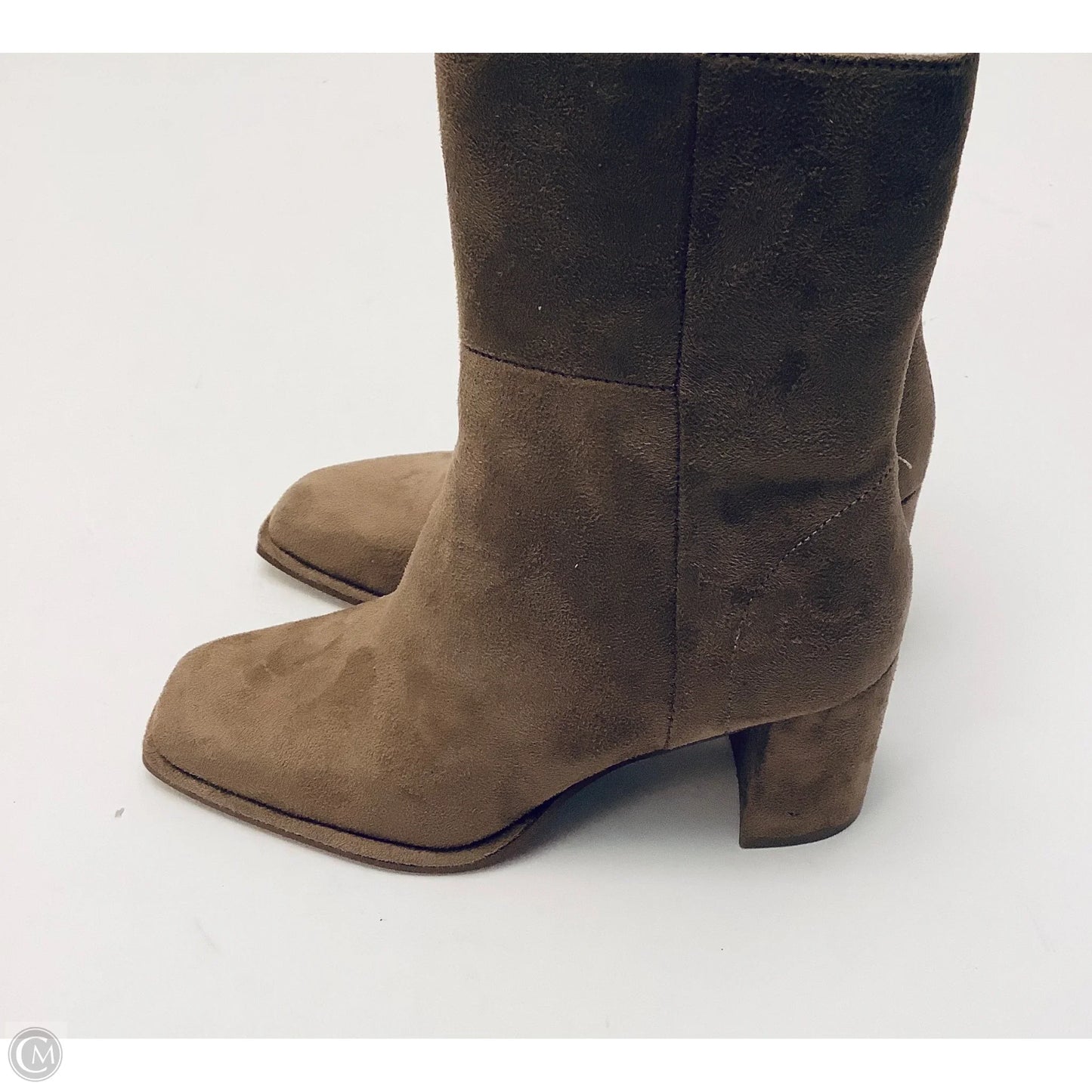 Boots Ankle Heels By Madden Girl In Taupe, Size: 6