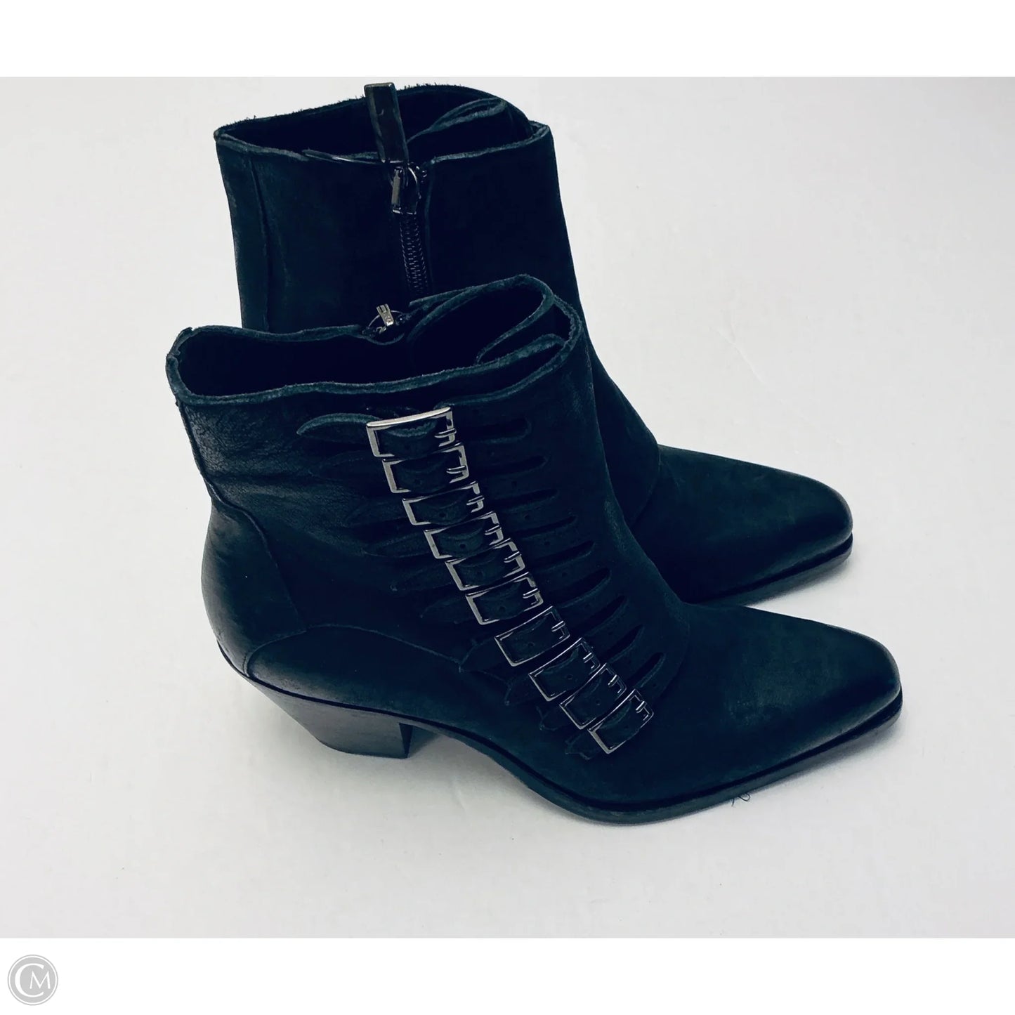 Boots Ankle Heels By Cma In Black, Size: 7