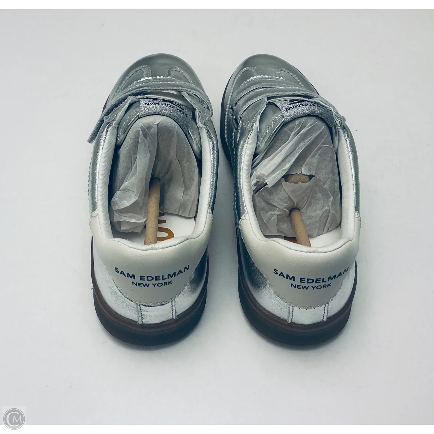 Shoes Sneakers By Sam Edelman In Silver, Size: 9