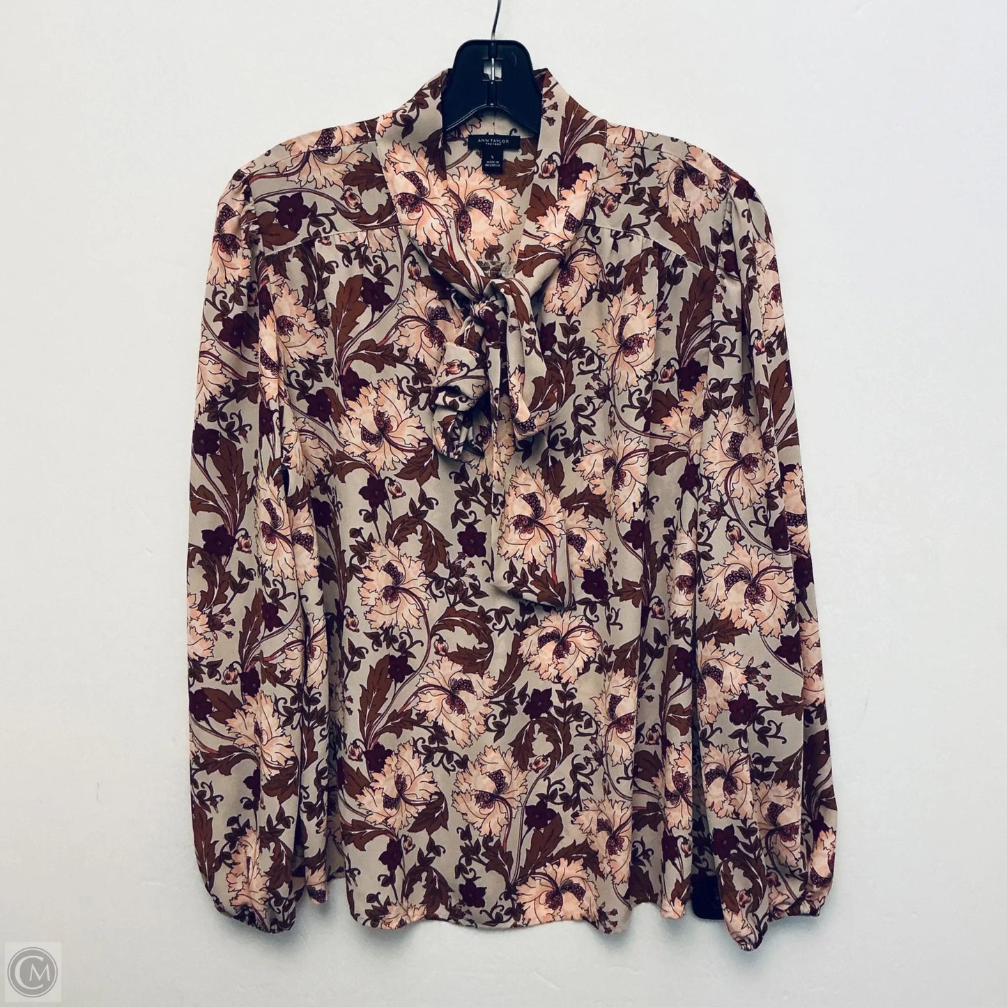 Top Long Sleeve By Ann Taylor In Pink, Size: L