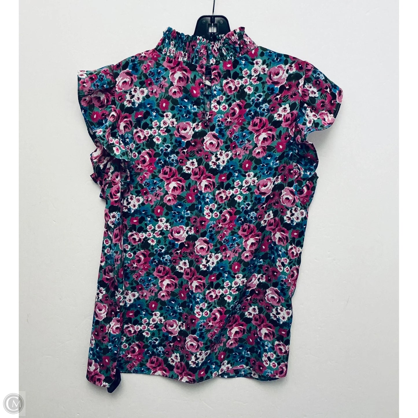 Top Sleeveless By Ee Some In Floral Print, Size: L