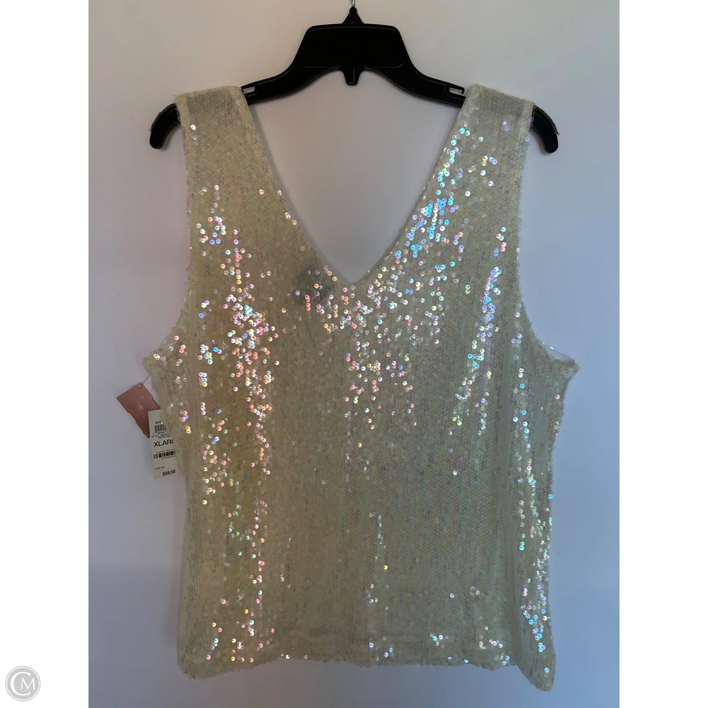 Top Sleeveless By Inc In White, Size: Xl