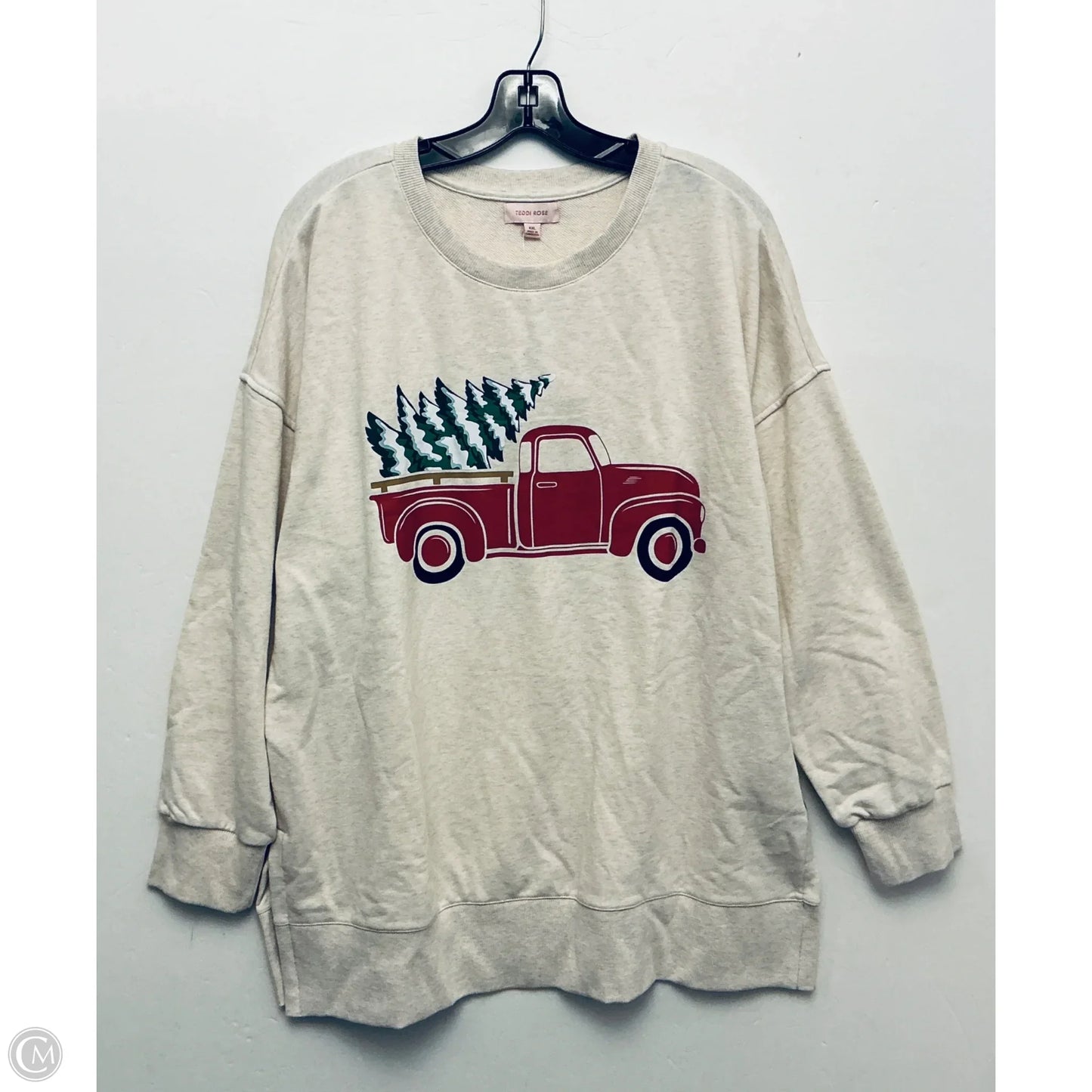 Sweatshirt Crewneck By Cme In Cream, Size: Xxl