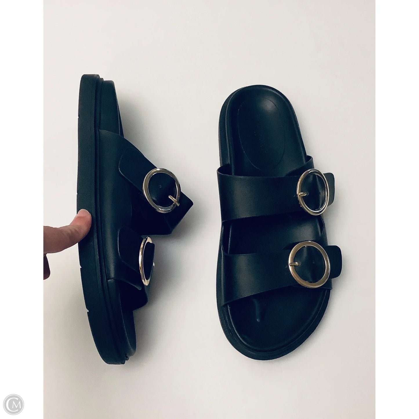 Sandals Flats By Banana Republic In Black, Size: 8