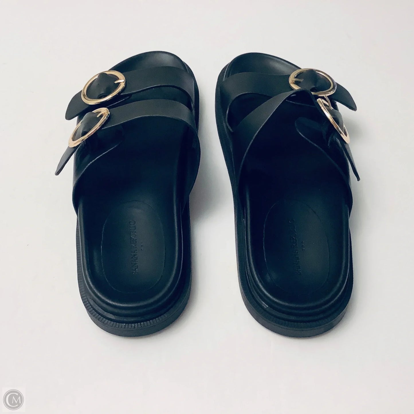 Sandals Flats By Banana Republic In Black, Size: 8
