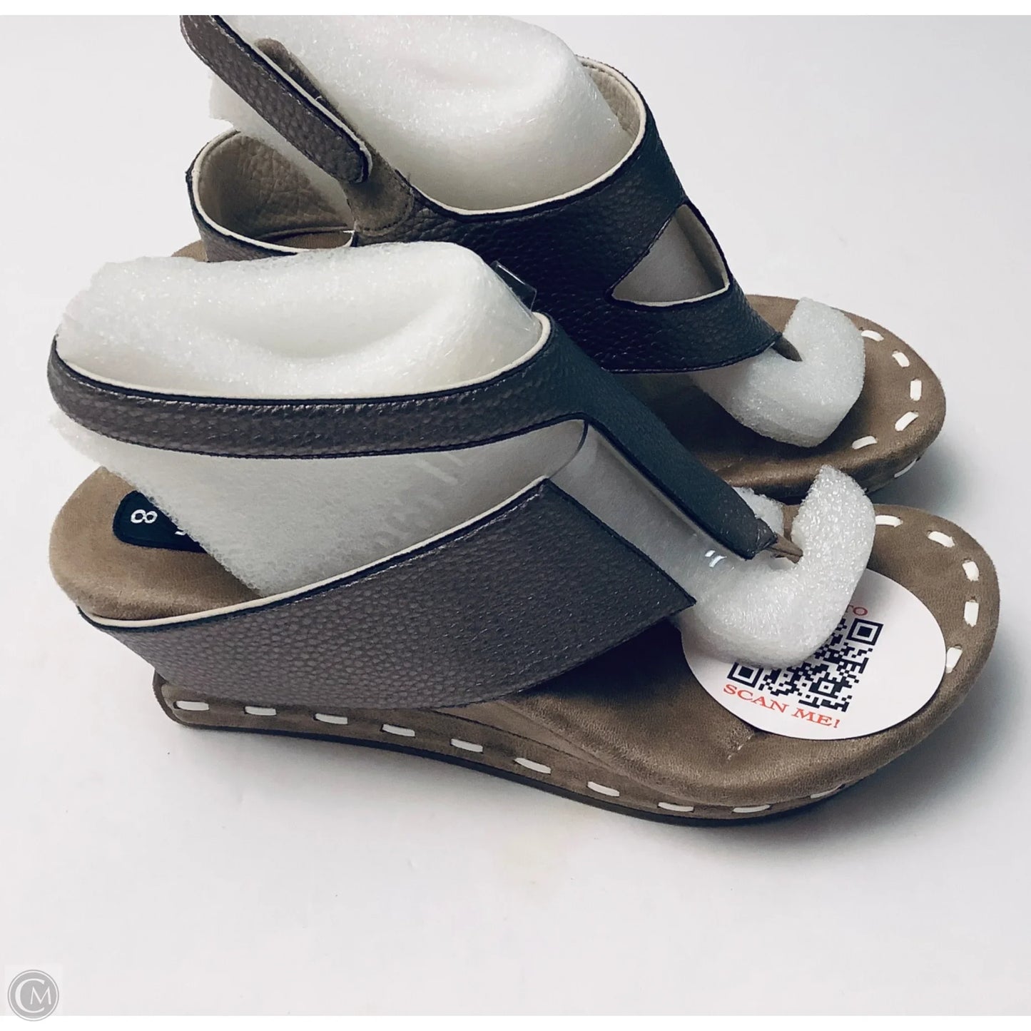 Sandals Heels Platform By Cme In Silver, Size: 8