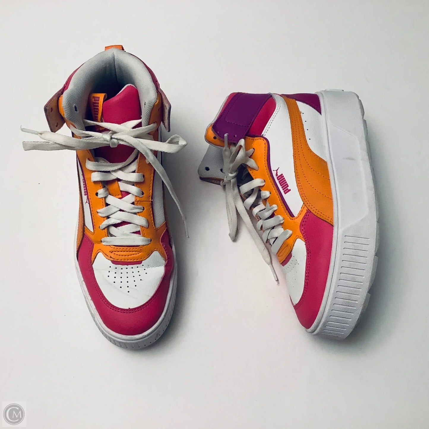 Shoes Sneakers Platform By Puma In Orange & Pink, Size: 7