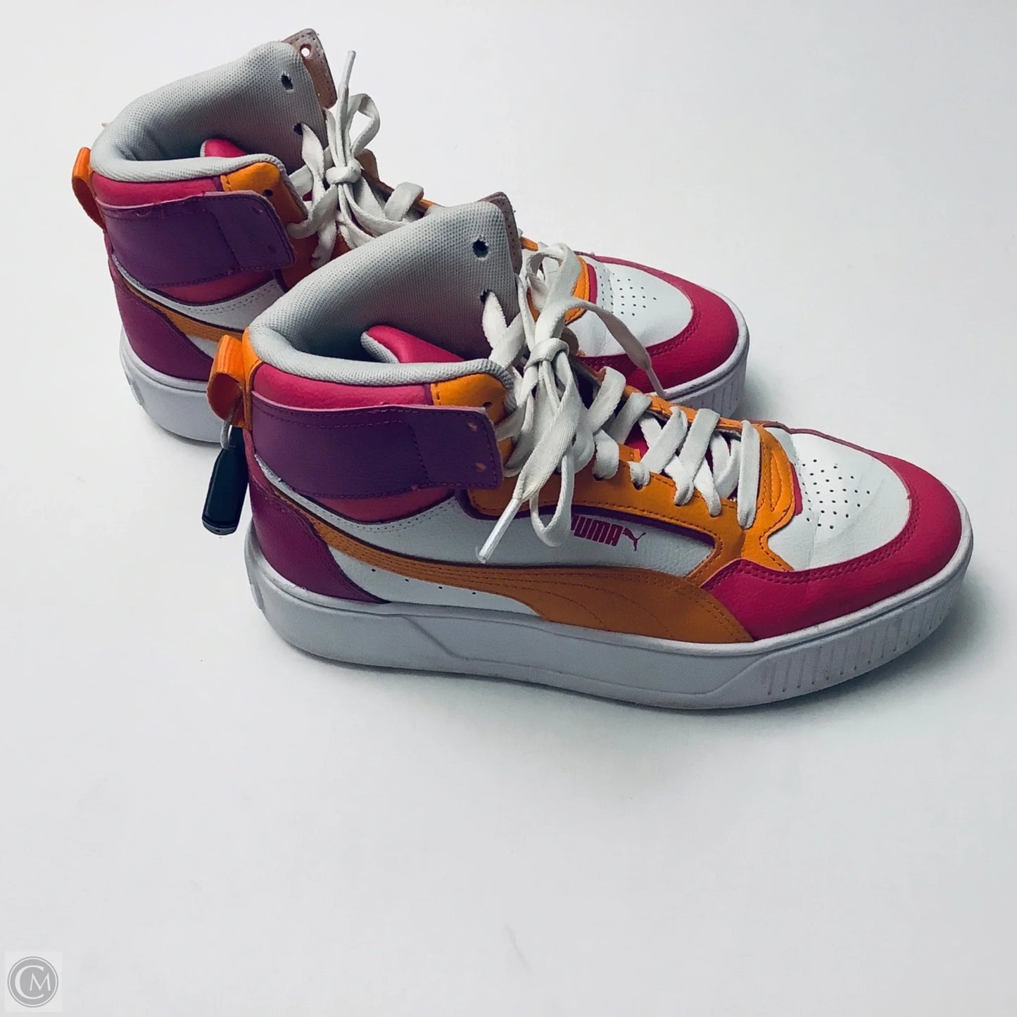 Shoes Sneakers Platform By Puma In Orange & Pink, Size: 7