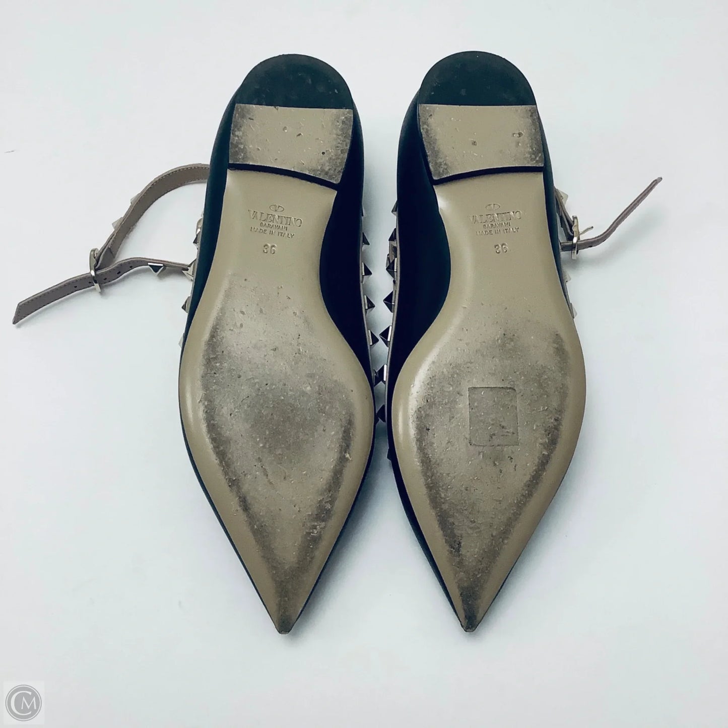 Shoes Luxury Designer By Valentino-garavani In Black & Tan, Size: 6