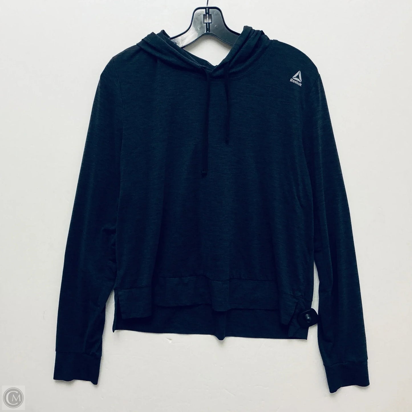 Athletic Sweatshirt Hoodie By Reebok In Black, Size: L