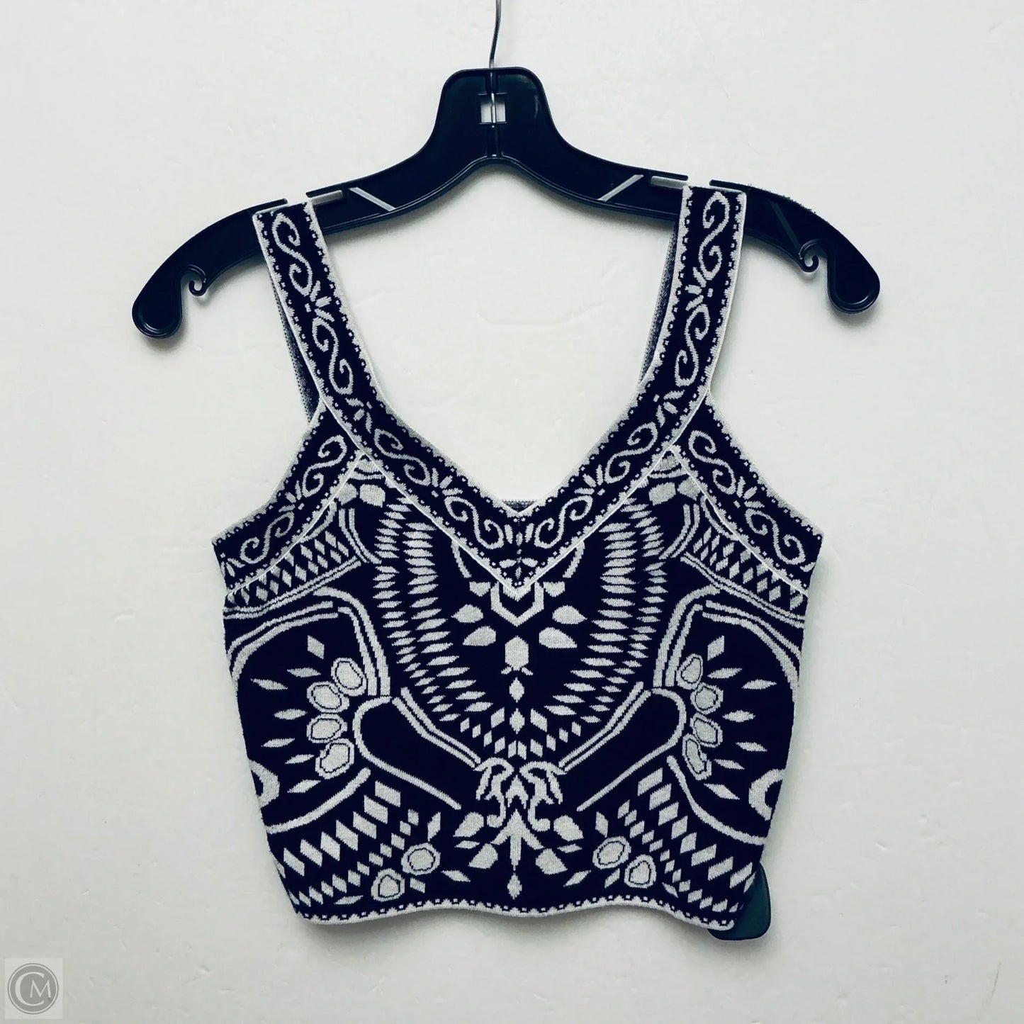 Top Sleeveless By Express In Black & White, Size: M