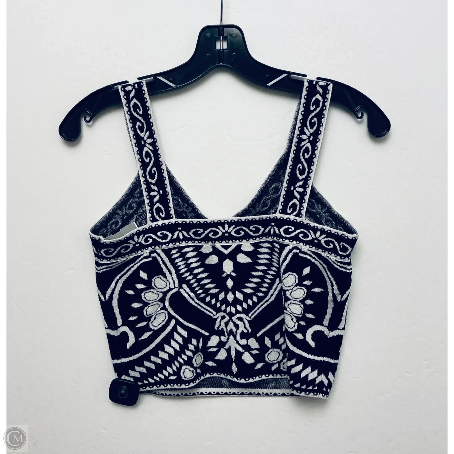 Top Sleeveless By Express In Black & White, Size: M