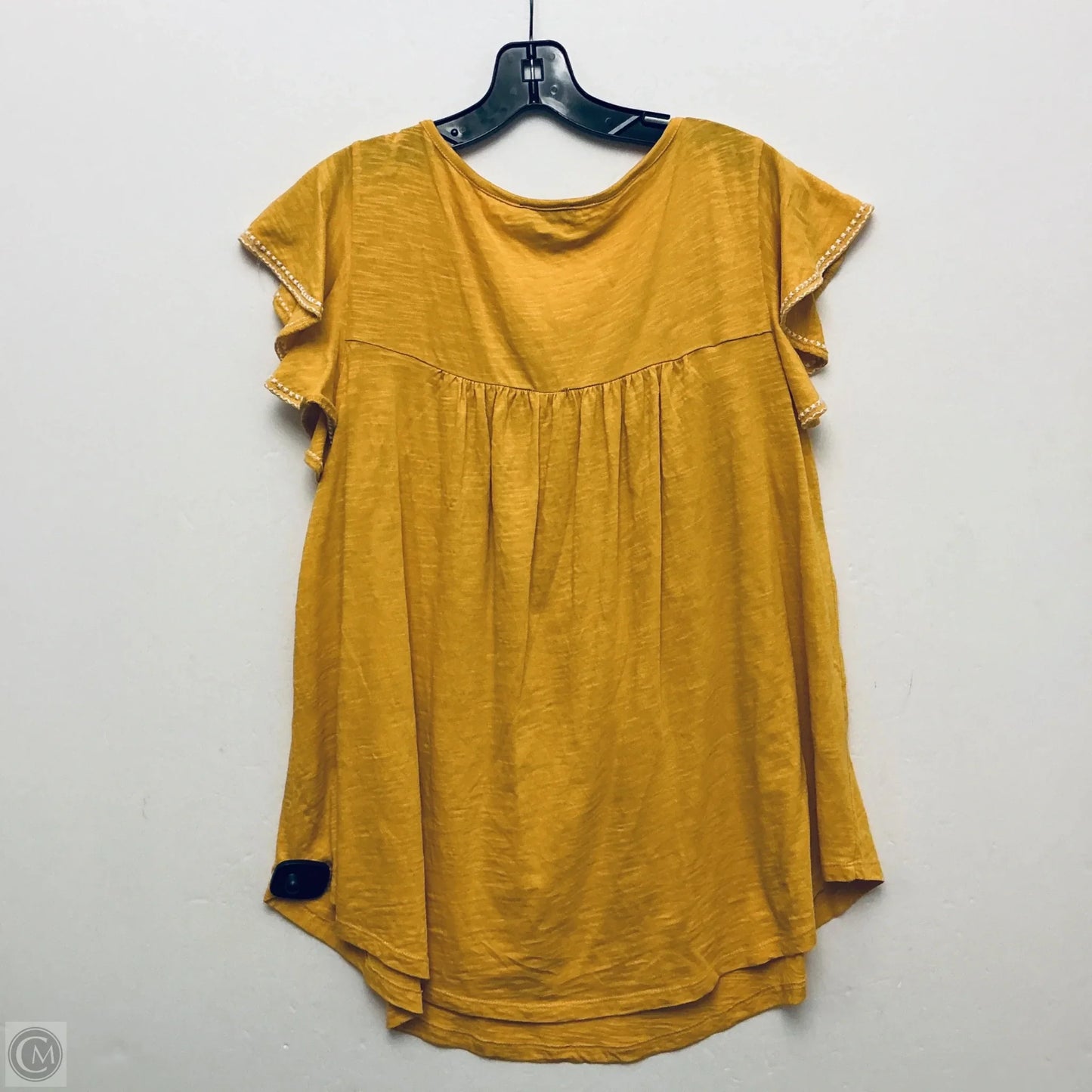 Top Short Sleeve By Lane Bryant In Yellow, Size: Xl