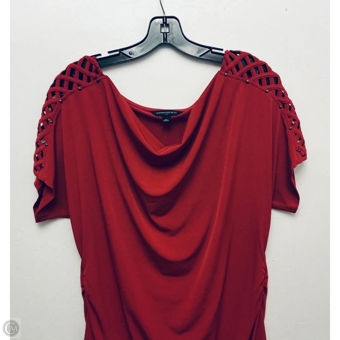 Dress Casual Midi By Banana Republic In Red, Size: L