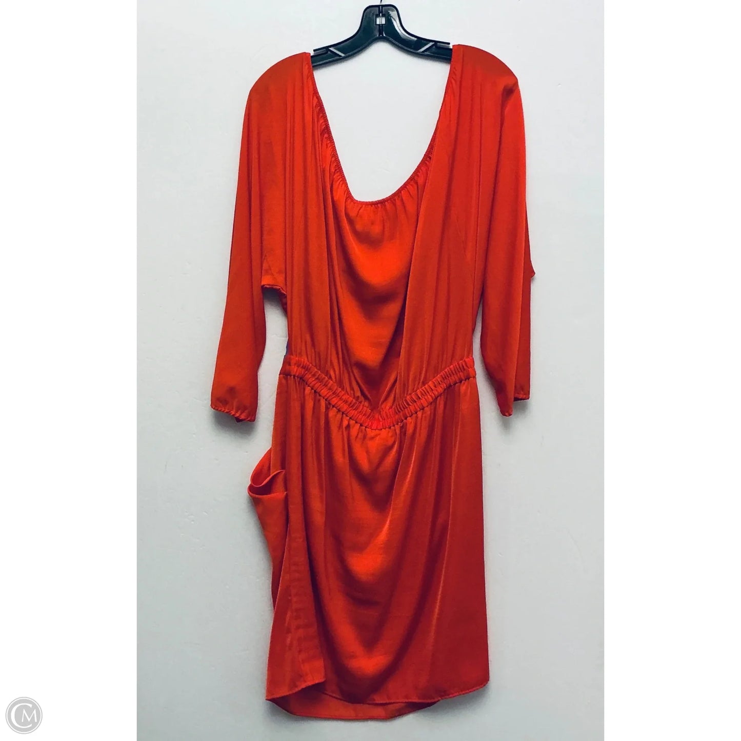 Dress Casual Midi By Bcbgmaxazria In Orange, Size: L