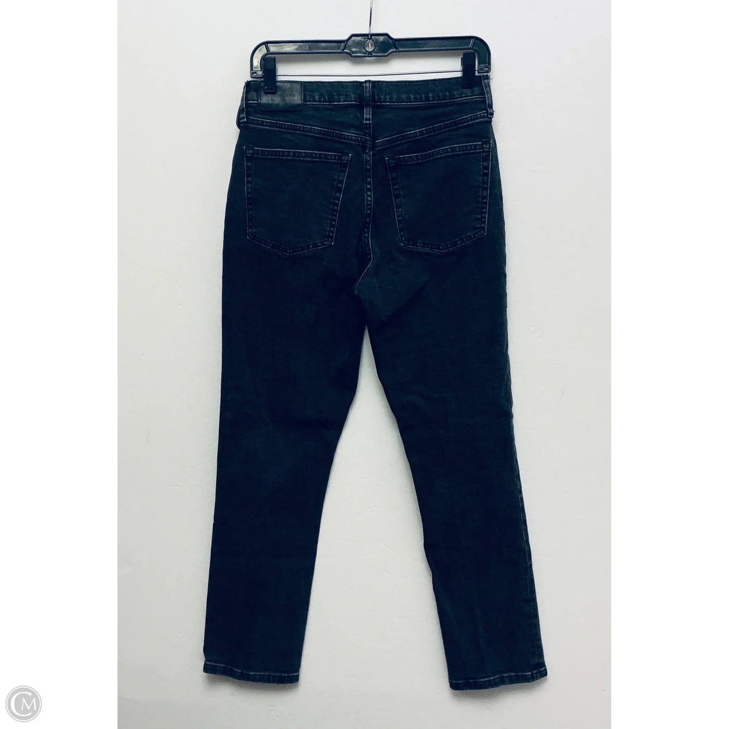 Jeans Straight By Everlane In Black Denim, Size: 4