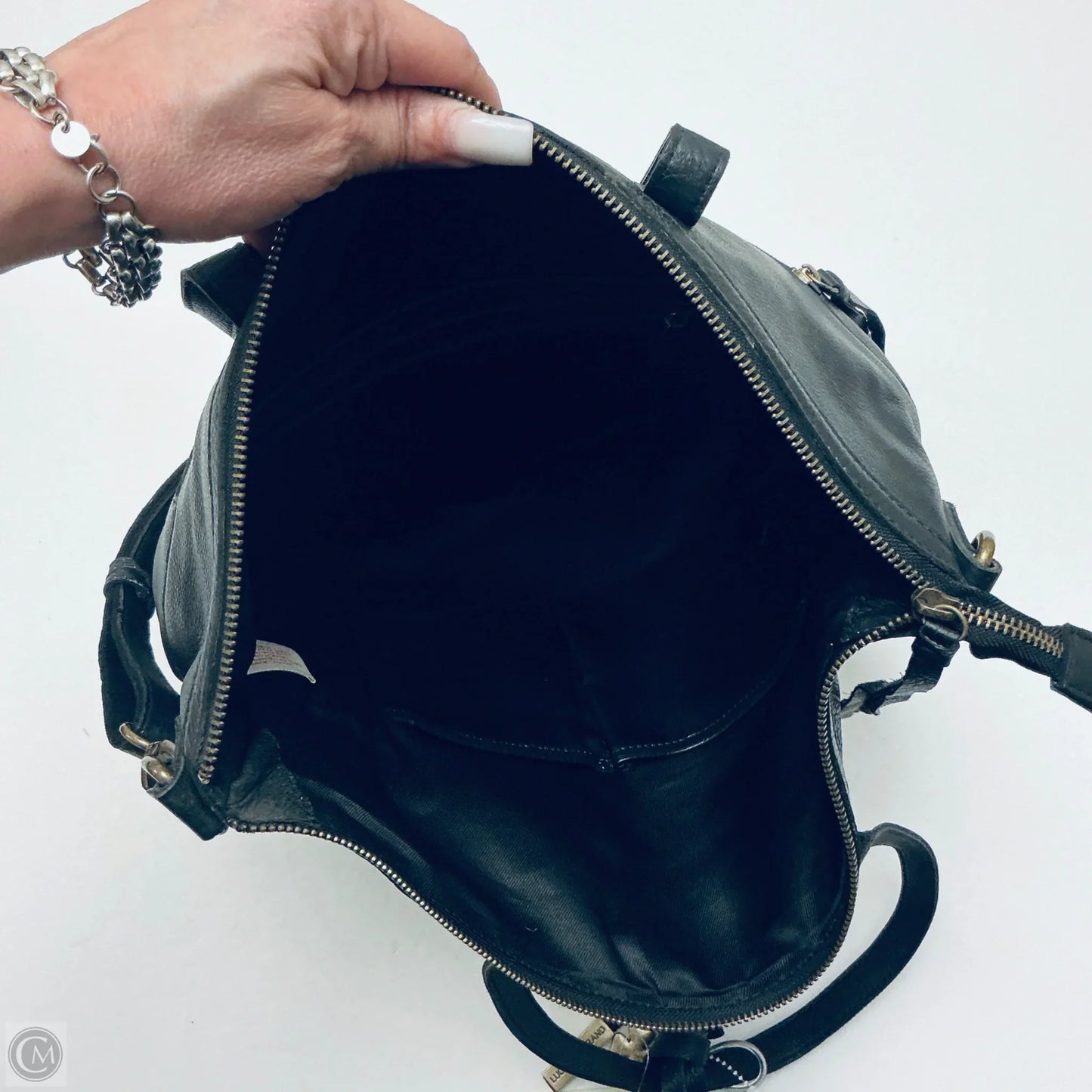 Handbag Leather By Lucky Brand, Size: Large
