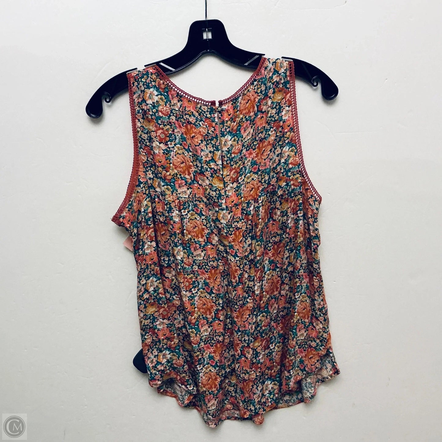 Top Sleeveless By Maurices In Floral Print, Size: L