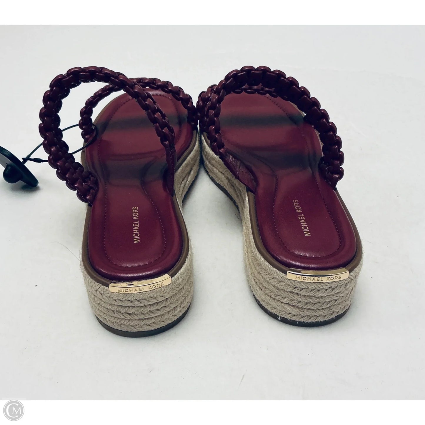 Sandals Designer By Michael Kors In Maroon, Size: 10