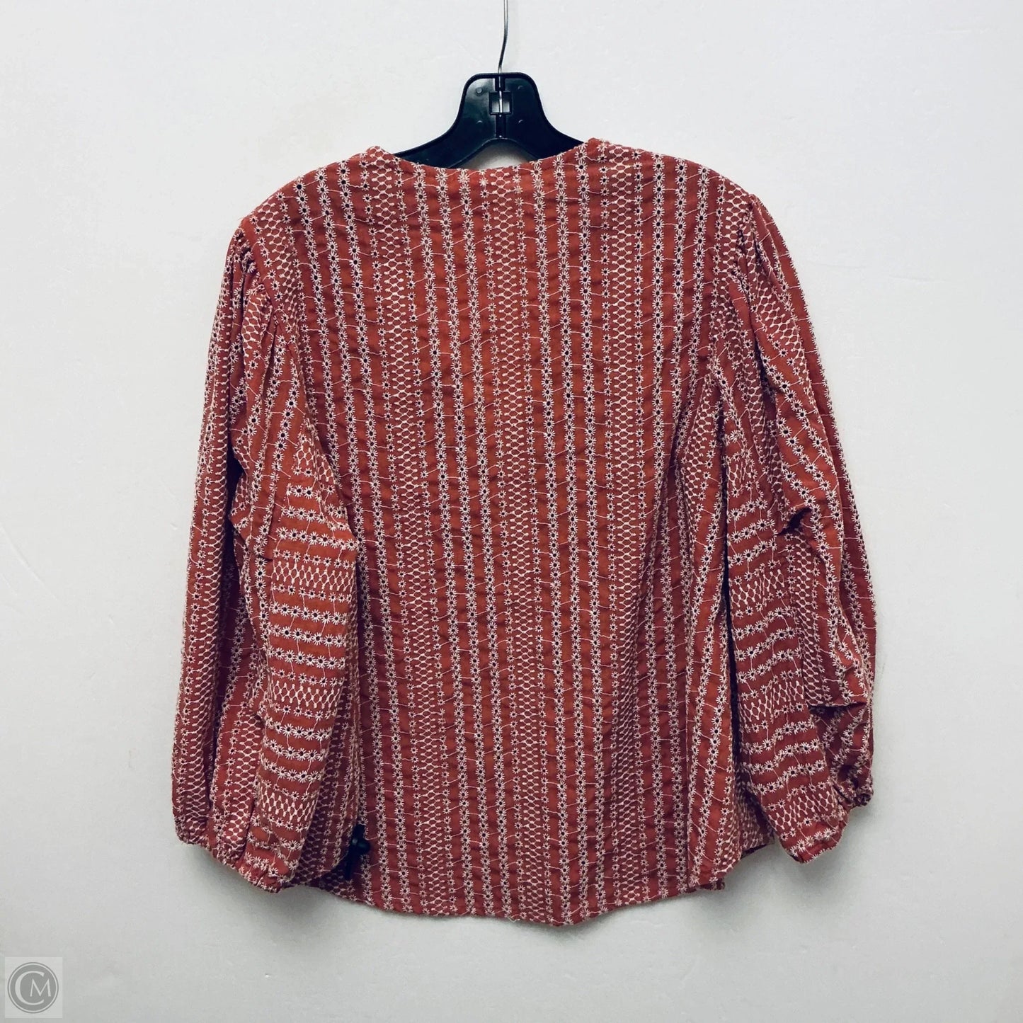 Top Long Sleeve By Ivy Jane In Orange, Size: M